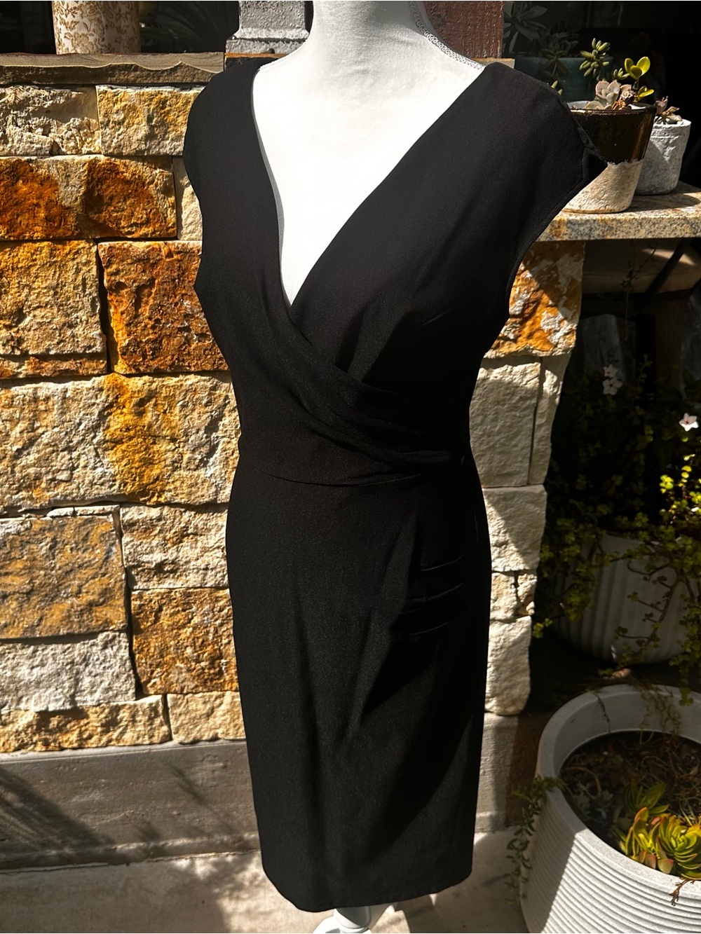 Sleek Black One-Shoulder Evening Dress with Side Draping